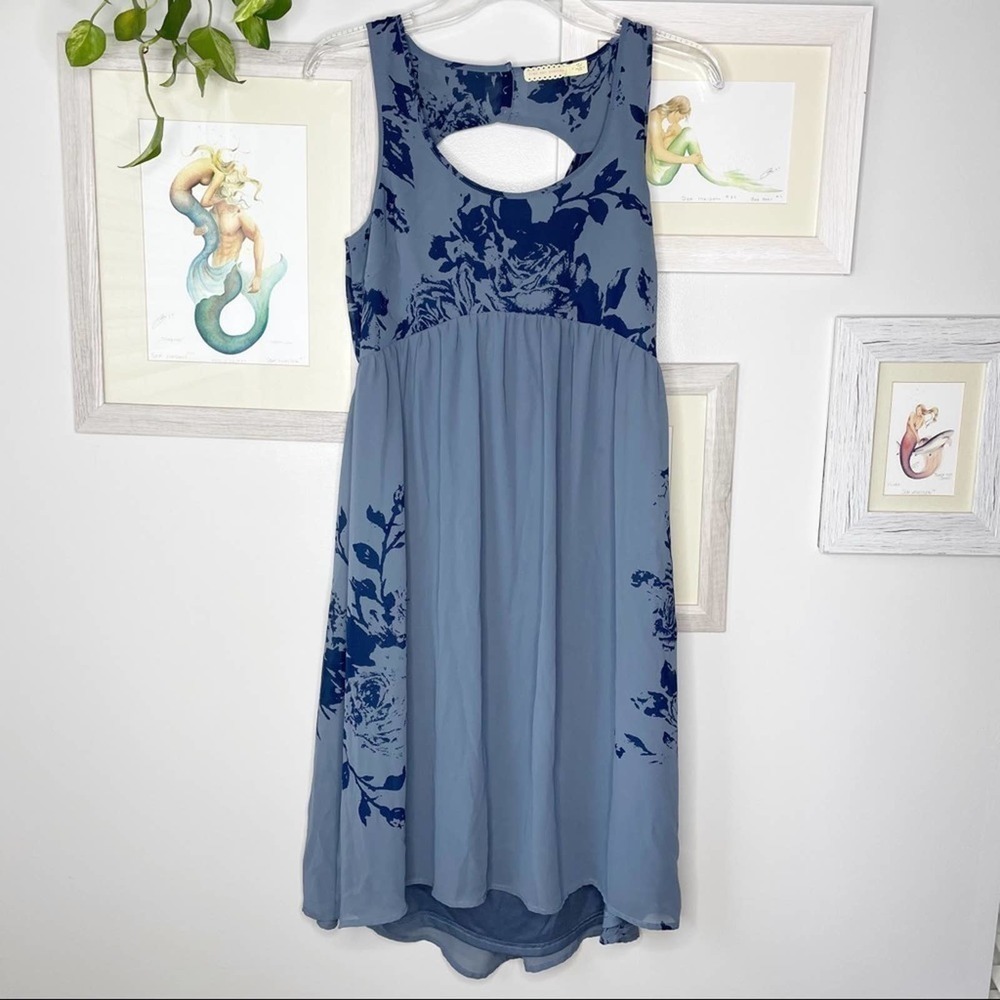 Urban Outfitters Pins & Needles Blue Floral Dress Size 4